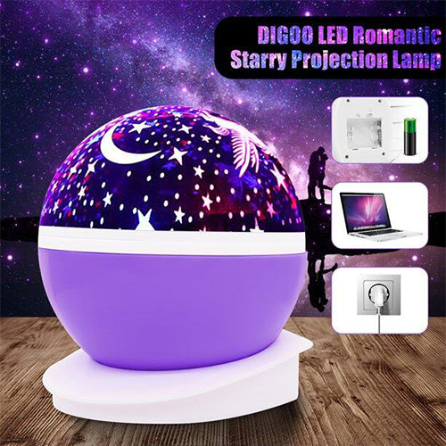 Night Light Star Lamp Starry Sky Projector| Galaxy Projector Starry Sky Rotating LED Night Light| 360° Rotation LED Star Light Lamp Table Night Lamp with 8 Color Lights Projection