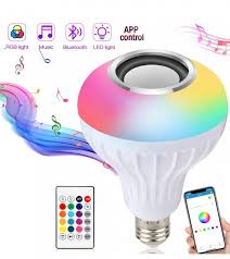 LED 12-Color Smart Light with Bluetooth Speaker